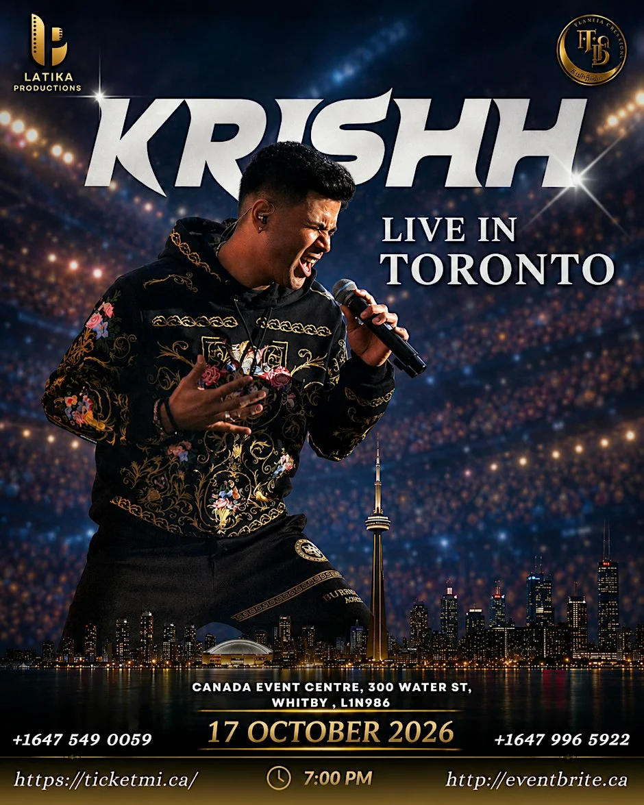 Official Krishh Live in Toronto poster, 17 October 2026 in Whitby